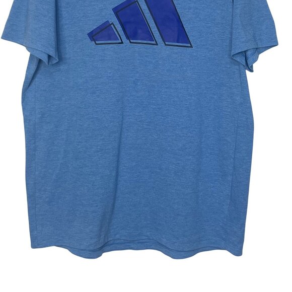 Adidas Aeroready Mens Short Sleeve Tshirt Blue Size Large - Picture 5 of 8